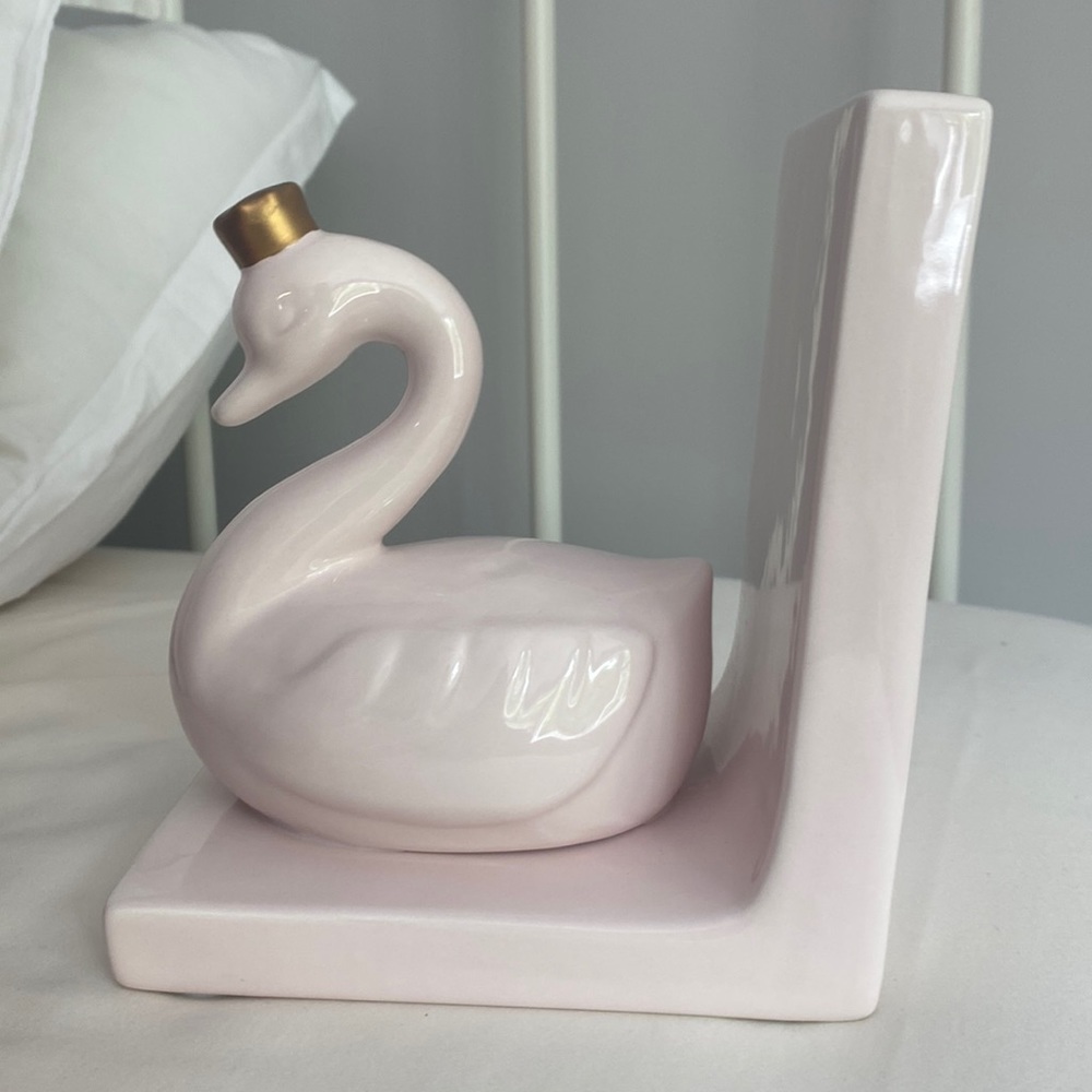 Pink Swan Book End